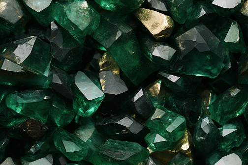 Raw emeralds pattern