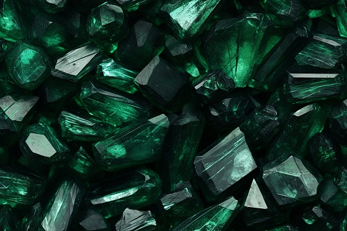 Raw emeralds pattern