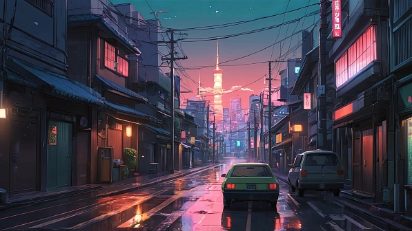 Lofi style street pattern