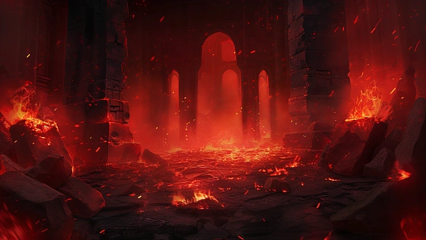 Burning  ruins pattern