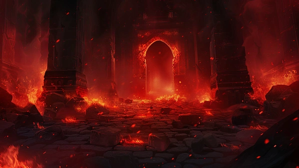 Burning  ruins pattern