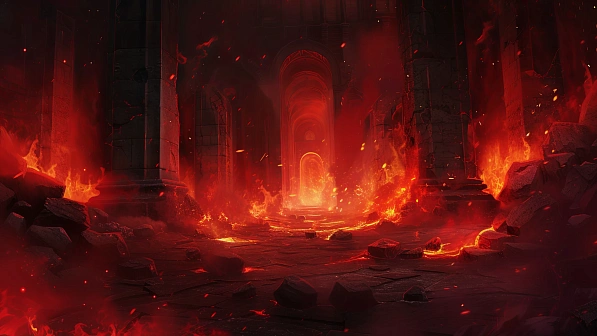Burning  ruins pattern
