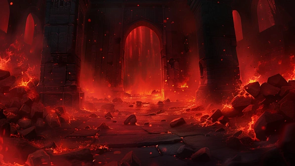 Burning  ruins pattern