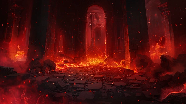 Burning  ruins pattern