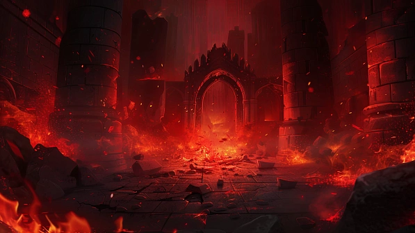 Burning  ruins pattern