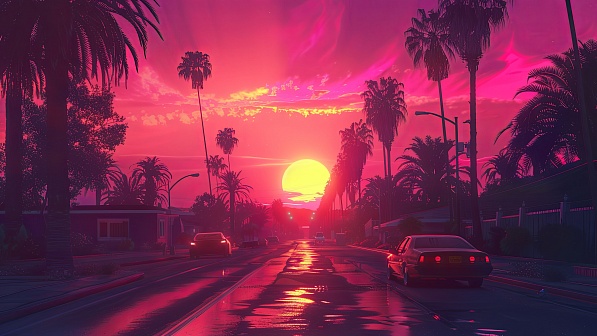 Sunsets GTA style pattern