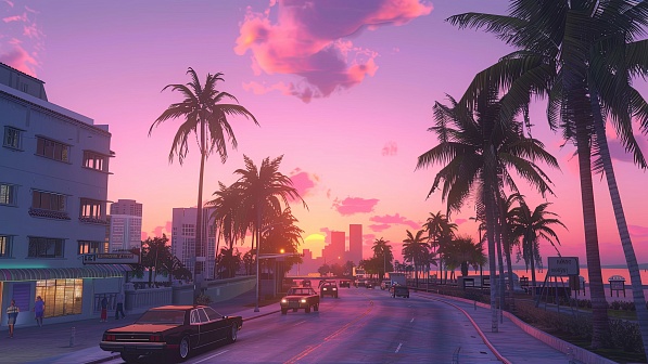 Sunsets GTA style pattern