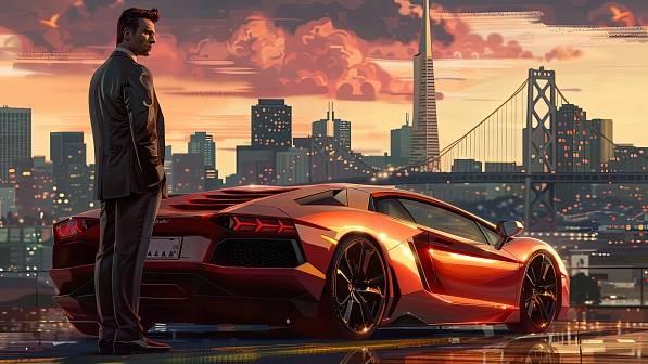 Sunsets GTA style pattern