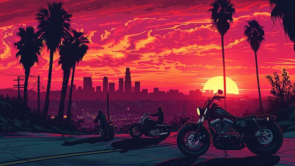 Sunsets GTA style pattern