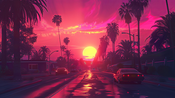 Sunsets GTA style pattern