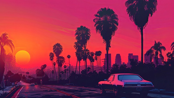 Sunsets GTA style pattern