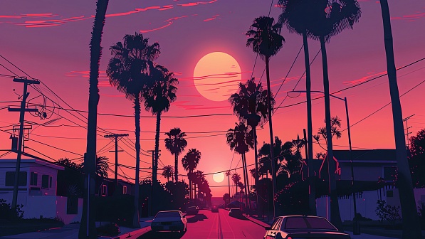 Sunsets GTA style pattern