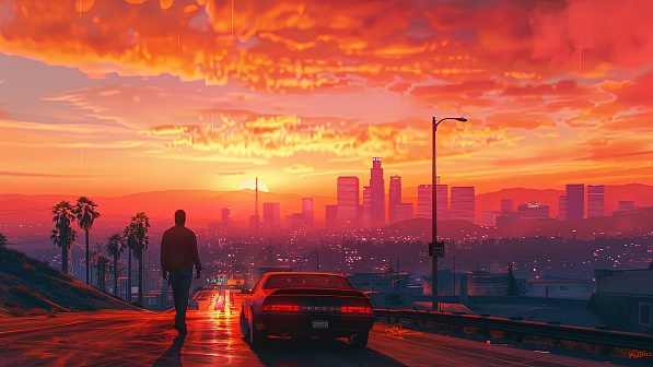 Sunsets GTA style pattern
