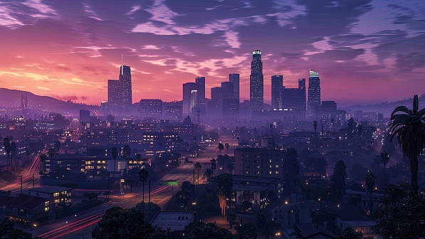 Sunsets GTA style pattern
