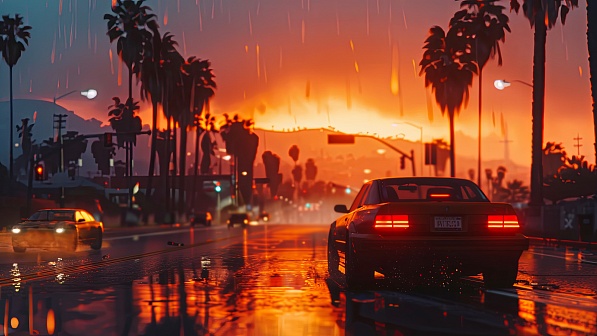 Sunsets GTA style pattern