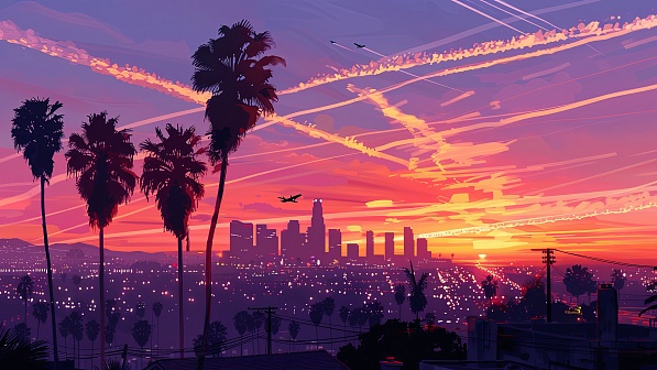 Sunsets GTA style pattern