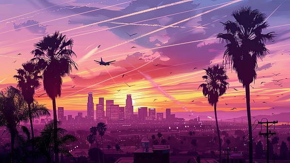 Sunsets GTA style pattern