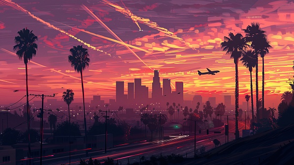 Sunsets GTA style pattern