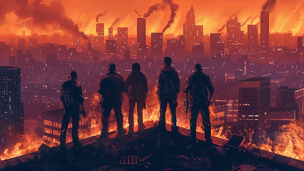 Sunsets GTA style pattern