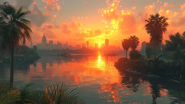 Sunsets GTA style pattern