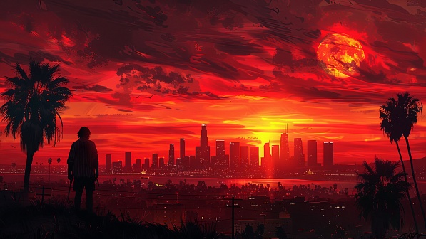 Sunsets GTA style pattern