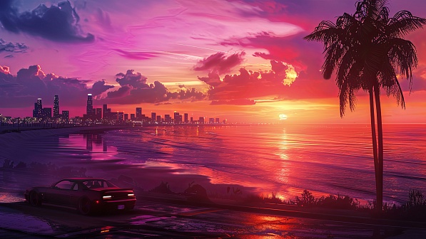 Sunsets GTA style pattern