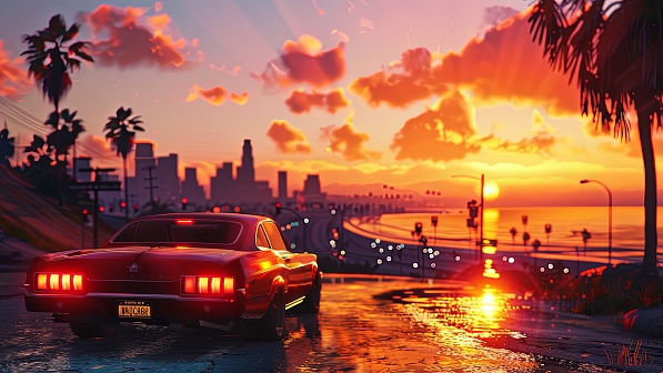 Sunsets GTA style pattern