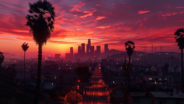 Sunsets GTA style pattern
