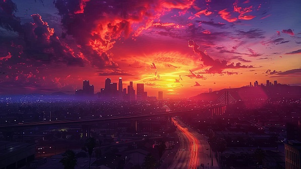Sunsets GTA style pattern