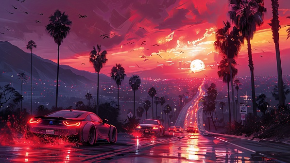 Sunsets GTA style pattern