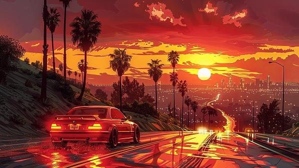 Sunsets GTA style pattern