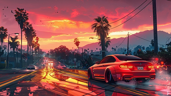 Sunsets GTA style pattern