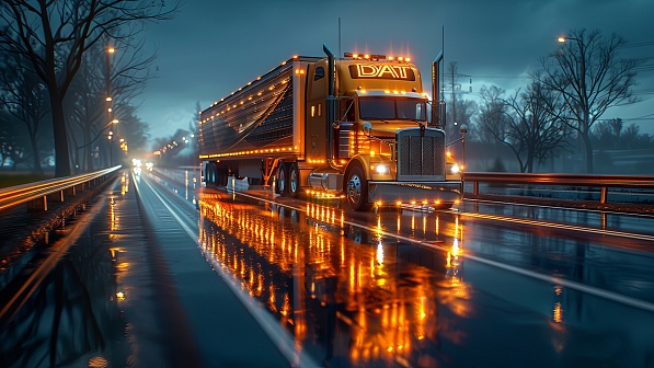 Trucks on winter roads pattern