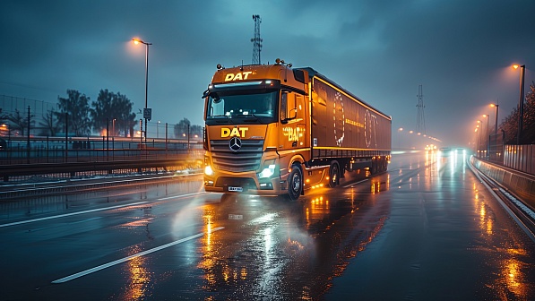 Trucks on winter roads pattern