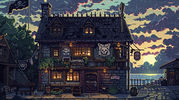 Pixelart tavern pattern