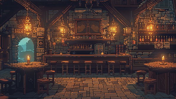 Pixelart tavern pattern