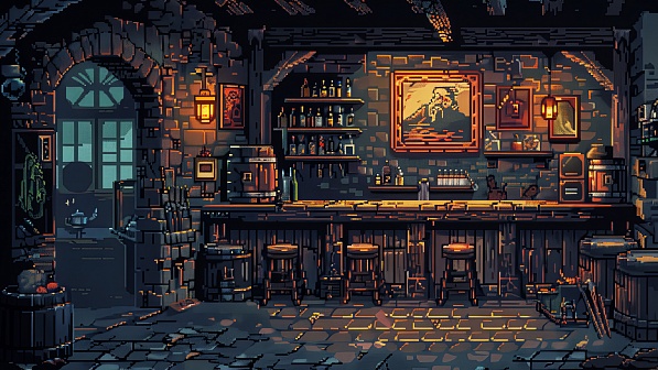 Pixelart tavern pattern