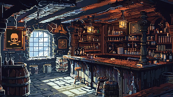 Pixelart tavern pattern