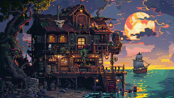 Pixelart tavern pattern
