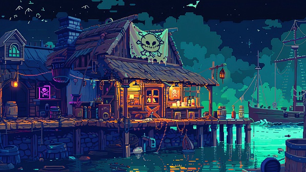 Pixelart tavern pattern