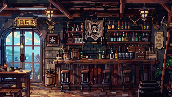 Pixelart tavern pattern