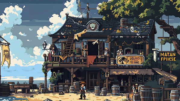 Pixelart tavern pattern