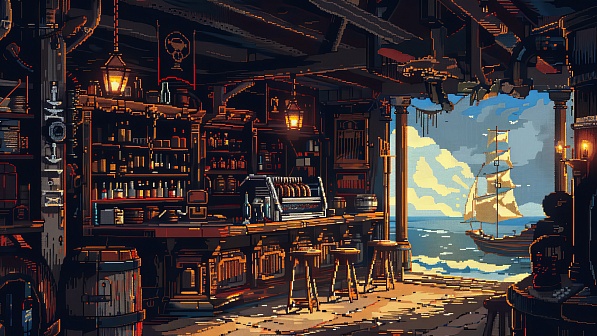 Pixelart tavern pattern