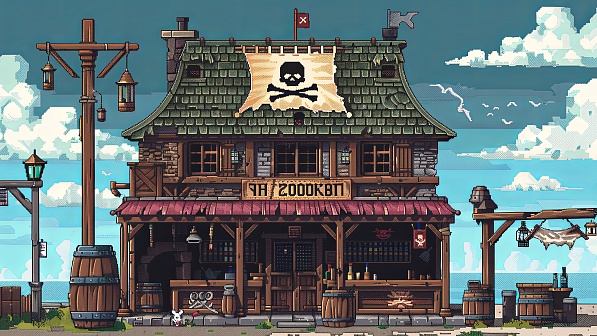 Pixelart tavern pattern