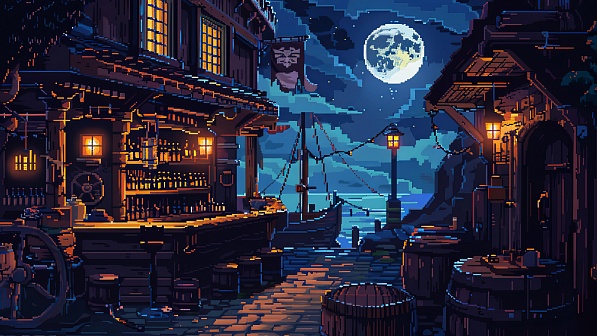 Pixelart tavern pattern