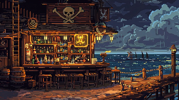Pixelart tavern pattern