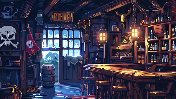 Pixelart tavern pattern