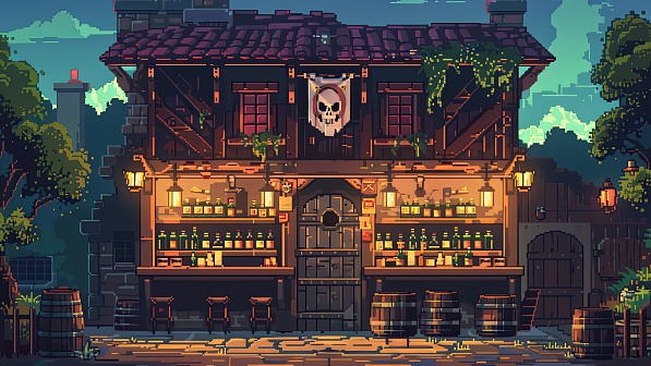 Pixelart tavern pattern