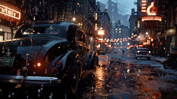 Retro streets pattern