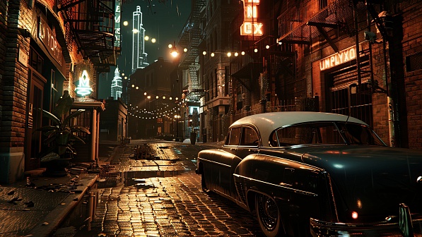Retro streets pattern